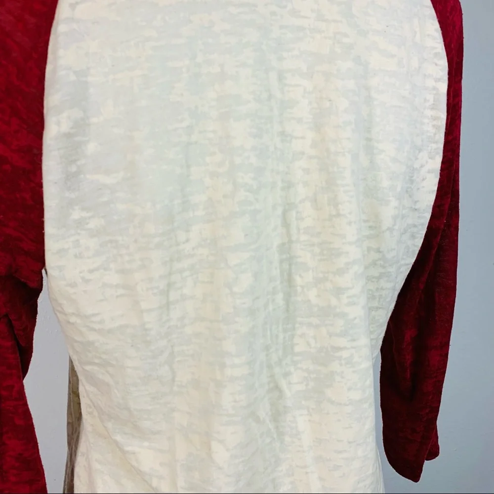 Santa Claus is Coming to town boutique bling burn out baseball tee medium - Picture 10 of 15